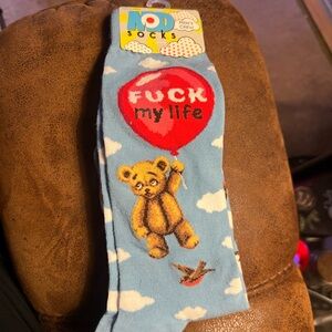 Blue Bear Design Men's Socks Socks Mod novelty socks men’s crew